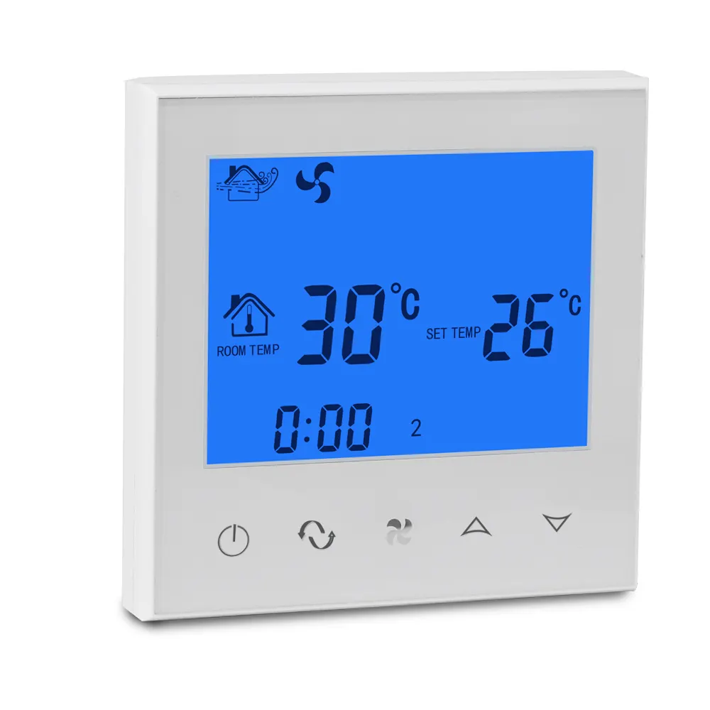 Termostato de habitación Tuya, WIFI/MODBUS, calefacción de refrigeración inteligente para el hogar, 2/4 tubos, termostato de ventilador de 3 velocidades