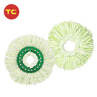 Serpillère vapeur en microfibre réutilisable et lavable en machine, compatible avec le système Tornado Spin de Libman, avec tige en acier inoxydable