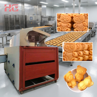 Ligne de production de gâteaux en forme d'ours 3D entièrement automatique industrielle, équipement de moulage et de dépose de gâteaux en acier inoxydable, usine de boulangerie