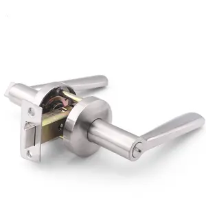 ROEASY High quality cylindrical lever privacy stainless steel office glass tubular door handle lock cylindrical lever door lock