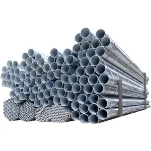Excellent Ductility electro-galvanized S275JR medium spangle 14mm galvanized steel round tube for greenhouse construction