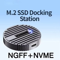 Caja de Disco Duro de Aluminio M2, Protocolo Dual, Expansión Máxima de 4 TB, Compatible con SSD M.2 NVMe/SATA 2230/2242/2260/2280