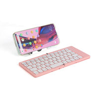 Blues Tooth Clavier pliable Clavier pliant portable sans fil Full-Size Ultra-Slim Rechargeable Connectez jusqu'à 3 appareils