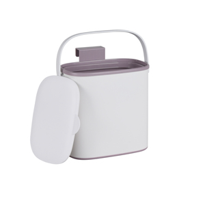 Poubelle de cuisine sanitaire en plastique et acier inoxydable avec couvercle supérieur, personnalisable, vente en gros - Product Image 3