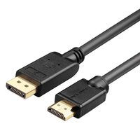 Kabel Konverter Dajiang Male-Male dengan Konduktor Tembaga Berlapis Timah 1080p 60Hz 3m/5m/10m Selubung PVC untuk PC HDTV Desktop Laptop