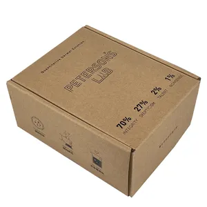 रीसायकल कस्टम लोगो मुद्रित फ्लैट पैक तह क्राफ्ट पैकेजिंग मुद्रित नालीदार मर कट मेलिंग कागज उपहार बॉक्स