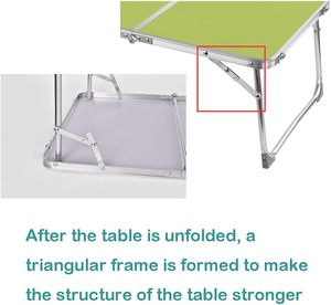 Custom Logo <strong>Foldable</strong> Portable <strong>Small</strong> Green <strong>Table</strong> for Computer Laptop - Product Image 4