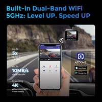 Caméra embarquée DVR de voiture intelligente avec écran tactile IPS 4K mini de 2,4 pouces, nouvelle en 2024, double objectif avant et arrière, GPS et Wi-Fi, boîte noire