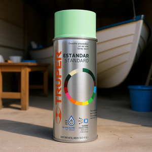 Pintura Acrílica en Aerosol Truper Estándar Verde Manzana, Lata Delgada de 400 ml para Muebles, Plástico y Recubrimiento de Barcos con Certificado MSDS - Product Image 2