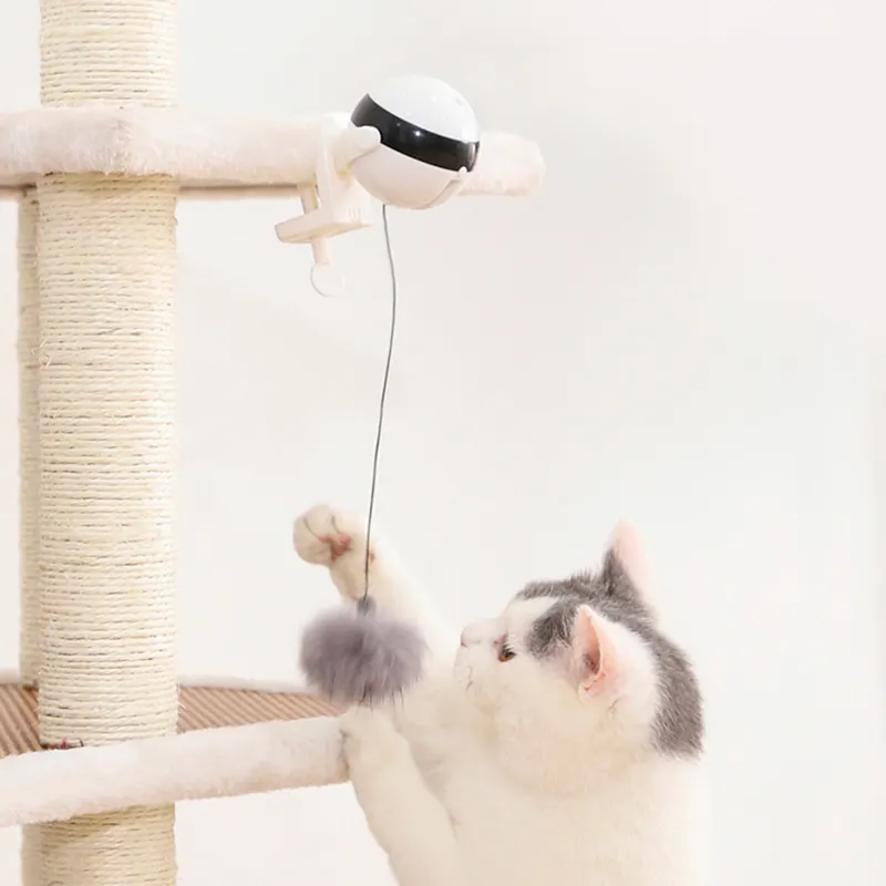 Brinquedo de pelúcia para gatos, quebra-cabeça de pelúcia interativo com iq para treinamento, movimento automático