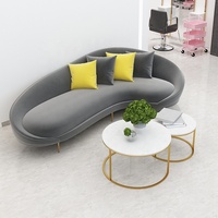 Canapé de Salon au Design Moderne, Ensemble Complet de Meubles en Velours au Design Unique