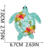 En gros, Patchs brodés thermocollants thème Plage d'été et Île, Motifs Tournesol, Dauphin, Tortue de mer, pour Vêtements, Sacs à dos, Sacs et Projets DIY