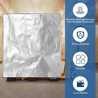 Bâche de protection OEM en PE argenté, robuste et imperméable, pour palettes, construction, stockage extérieur, tentes et sacs