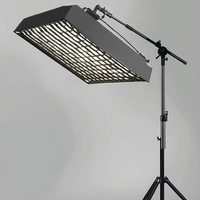 Boîte à lumière portable pour studio photo et vidéo 45*65cm, LED 100W 150W, lumière de remplissage, tissu enroulable, avec perles LED pour l'éclairage de studio