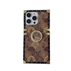 Motif de <span class=keywords><strong>coque</strong></span> de luxe pour <span class=keywords><strong>iPhone</strong></span> 17Air <span class=keywords><strong>coque</strong></span> de téléphone 16pro support de bague en diamant 15max bord <span class=keywords><strong>carré</strong></span> 14plus housse de protection antichoc - Product Image 1