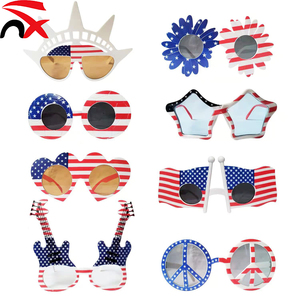 Lunettes de fête du 4 juillet américain très populaires – Ornements en plastique pour adultes et enfants, idéales pour la décoration de vos événements. - Product Image 1