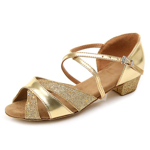 <span class=keywords><strong>Chaussures</strong></span> de danse latine pour femmes salle de bal Tango <span class=keywords><strong>Flamenco</strong></span> doux plat matériau imperméable bout ouvert 3cm formel hiver automne été - Product Image 5