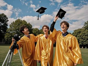 Ensemble de graduation universitaire pour adulte 2026, doré brillant, en tissu satiné, avec <span class=keywords><strong>toge</strong></span>, toque et étole, vente en gros, personnalisable - Product Image 6