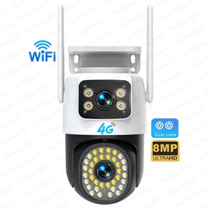 Eseecloud Smart Human Detect 8MP Outdoor Dual Lens CCTV IP HD Network <b>Wireless</b> <b>Security</b> Surveillance PTZ Bullet 4g Wifi <b>Cameras</b> - Product Image 1
