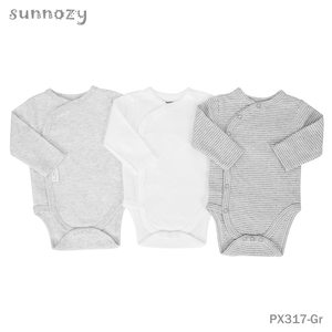ชุดรอมเปอร์เด็กทารกสำหรับเด็กแรกเกิด แขนยาวลำลอง ใส่ได้ทั้งฤดูใบไม้ผลิและฤดูหนาว ป้องกันหน้าท้องแบบสามเหลี่ยม ติดกระดุมแป๊ก - Product Image 2