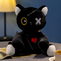 Reborn chat jouets en peluche peluche série sombre gothique Lolita animaux poupée Halloween peluche enfants jouet