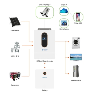 Système solaire hybride portable PV 5 kW, batterie 24 V 6 kW et tout-en-un 11 kW 3000 W 6,2 kW, 12 V 110 V monophasé 120 V 240 V - Product Image 3