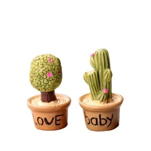 Miniature de cactus en résine, modèle de plante en pot, décoration succulente, ornement de bureau - Product Image 5