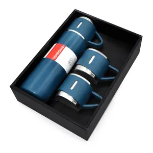 Tazza da viaggio per esterni Thermos personalizzabile in acciaio inossidabile con boccetta termica sottovuoto Set confezione regalo