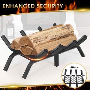 Grille <span class=keywords><strong>de</strong></span> <span class=keywords><strong>cheminée</strong></span> avec retenue <span class=keywords><strong>de</strong></span> braise, 15.5 _ en fonte robuste <span class=keywords><strong>pour</strong></span> l'intérieur, foyer <span class=keywords><strong>de</strong></span> <span class=keywords><strong>cheminée</strong></span> avec support à bûches - Product Image 5