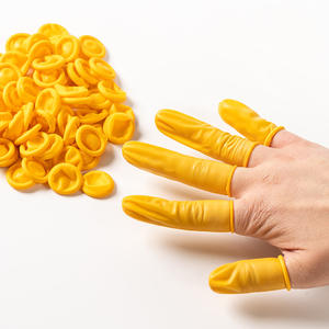 Commercio all'ingrosso monouso guanti protettivi di sicurezza vari colori Anti-statico ispessito Anti-Slip a prova di polvere culle per dita in lattice - Product Image 2