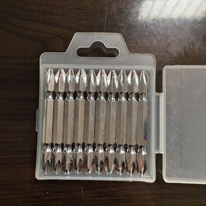 Set di 10 punte per cacciavite S2 Phillips a doppia estremità, lunghezza 63mm/65mm, nichelate - Product Image 2