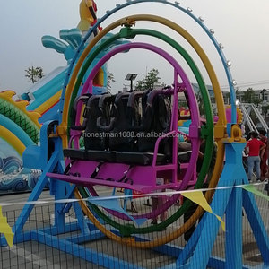 เก้าอี้ไฟฟ้าสำหรับรถเทรลเลอร์ลูกบอลอวกาศ360องศาไจโรสโคปของมนุษย์สำหรับสวนสนุก