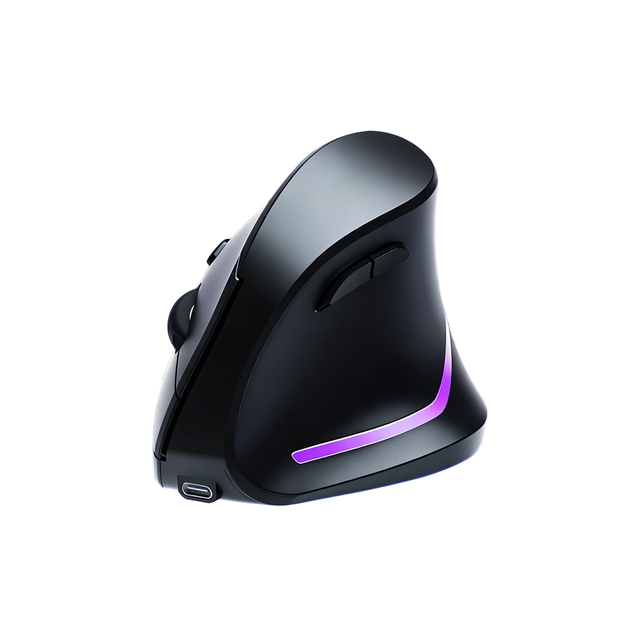 Vertical Ergonomic Wireless Gaming Mouse 2.4GHz Rechargeable 6 Buttons Optical Silent Mouse for Windows / IOS / Android