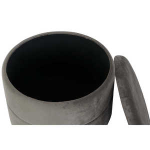 Reposapiés de poliéster y metal 38x38x41 cm Terciopelo - Product Image 3