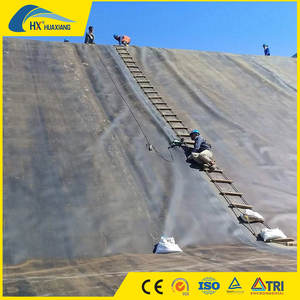 Fabricante de China Fish Pond Lagoon Lake Dam Liner Farm Liner 1M 0,75mm Blanco Negro HDPE Tailing Dam Geomembrane - Product Image 6