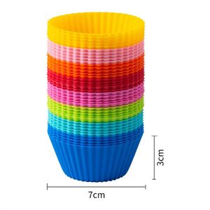 Silicon Muffin Cup Rainbow Color Muti-color <b>Silicone</b> Cupcake Liners Holders <b>Baking</b> Cup Candies Cupcake Wrap Holder - Product Image 5