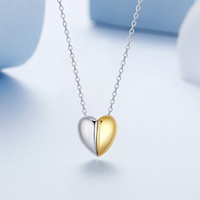 Colliers ras du cou polyvalents en argent sterling S925, pendentifs en forme de cœur à la mode et personnalisés, vente en gros