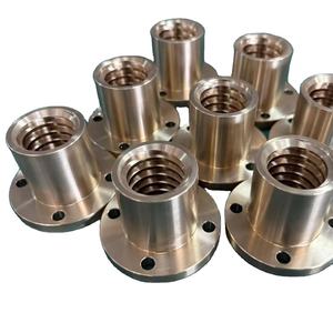 Латунная трапецеидальная гайка TR24X5 для ходового винта, изготовление на заказ, правая и левая резьба, обработка концов, индивидуальная механическая обработка - Product Image 1