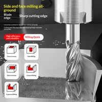 Fraise à bout sphérique en céramique haute dureté à 4 cannelures, fraise à bout arrondi 3 4 5 6R0.2 R0.5 R1, finition personnalisable, support OEM ODM