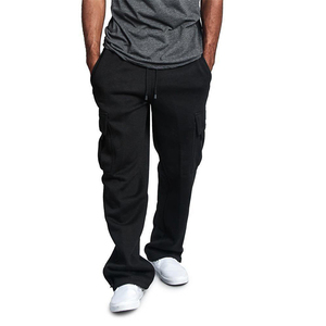 Pantaloni Cargo Oversize <span class=keywords><strong>Grigi</strong></span> con 6 Tasche Personalizzati per <span class=keywords><strong>Uomo</strong></span> <span class=keywords><strong>Joggers</strong></span> Dritti Stile Streetwear - Product Image 6