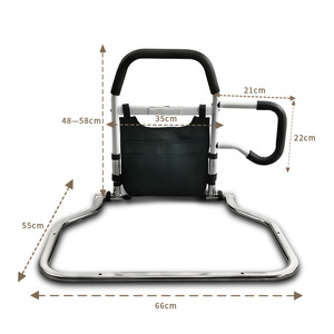 Pulse Health <b>Bed</b> Rails With Lights 48-58cm <b>Folding</b> For Elderly Fall Prevention - Product Image 2
