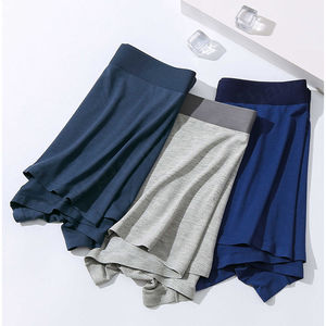 Calzoncillos bóxer de hombre gordo de alta calidad, ropa interior sin costuras de Color sólido transpirable de pierna corta Modal de talla grande para hombre - Product Image 1