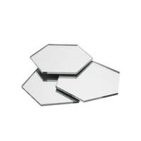 Miroir acrylique hexagone sur décoration murale 10 "chaque côté miroir argenté 3mm formes en plexiglas
