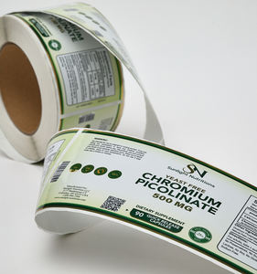 Rótulos em Rolo de BOPP Metálico Prateado com Laminação Brilhante Colorida Personalizada de Alta Qualidade para Produtos de Saúde - Product Image 2