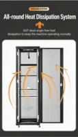 Armoire serveur sur pied de 19 pouces, 2240*600*800 mm, profondeur 2,2 m, en acier laminé à froid SPCC, pour centre de données et réseau