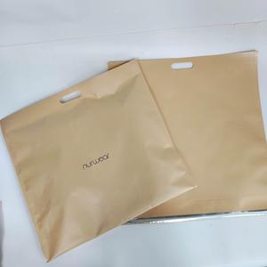 Waterproof Kraft Paper Shipping Bags - Custom Printed Die Cut Handle Self Seal Bags for Clothing for Small Business - Product Image 2