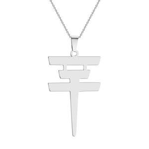 Collar con Colgante de Acero Inoxidable Estilo Tokio - Accesorio de Joyería Simbólico Inspirado en la Música y la Moda Urbana - Product Image 5