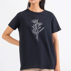Camisetas Gráficas Extra Grandes de Color Personalizado para Mujer, Camiseta de Cuello Redondo, Manga Corta, Casual, 100% Algodón, Corte Regular - Product Image 6