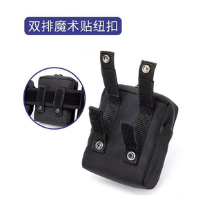 Doppellagige, sofort einsatzbereite, kleine taktische Hüfttasche für Outdoor-Aktivitäten mit Reißverschluss, schwarz, multifunktional, zum Umhängen am Gürtel - Product Image 2