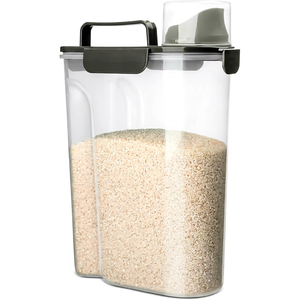1.6L/2L/2.8L Portable Airtight Food-grade Plastic Grain Storage <b>Container</b> Sealing Ring Fresh-Keeping Moisture-Proof Insect-proof - Product Image 1